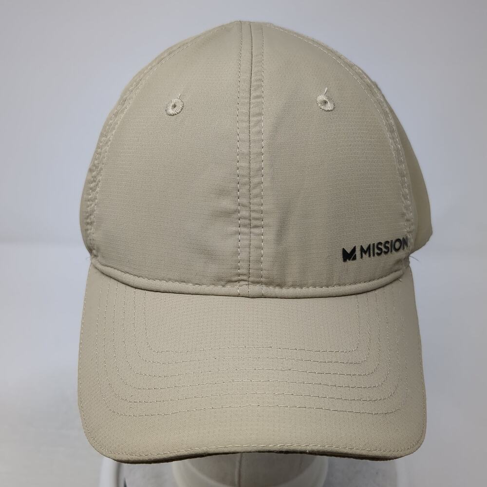 Mission Strapback Baseball Cap Solid Beige One Si… - image 2